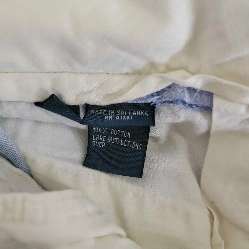 Polo‎ Ralph Lauren Short 33 Blue Cotton Chino Flat Front Pockets Summer 10 inch